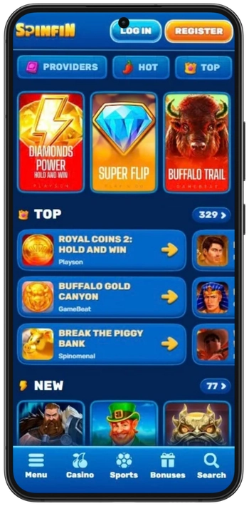 Non-GamStop slot site homepage with direct link