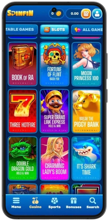 Slot game paytable and bet limits screen