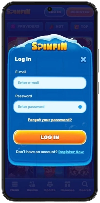 Registration form at a Non-GamStop slot site