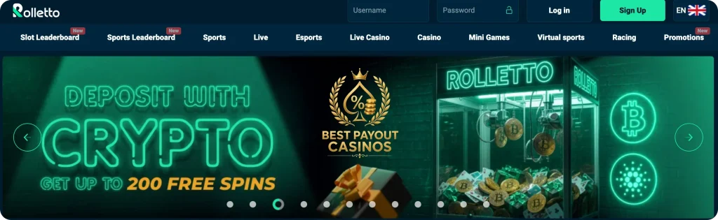 Rolletto Non GamStop Curacao Casinos
